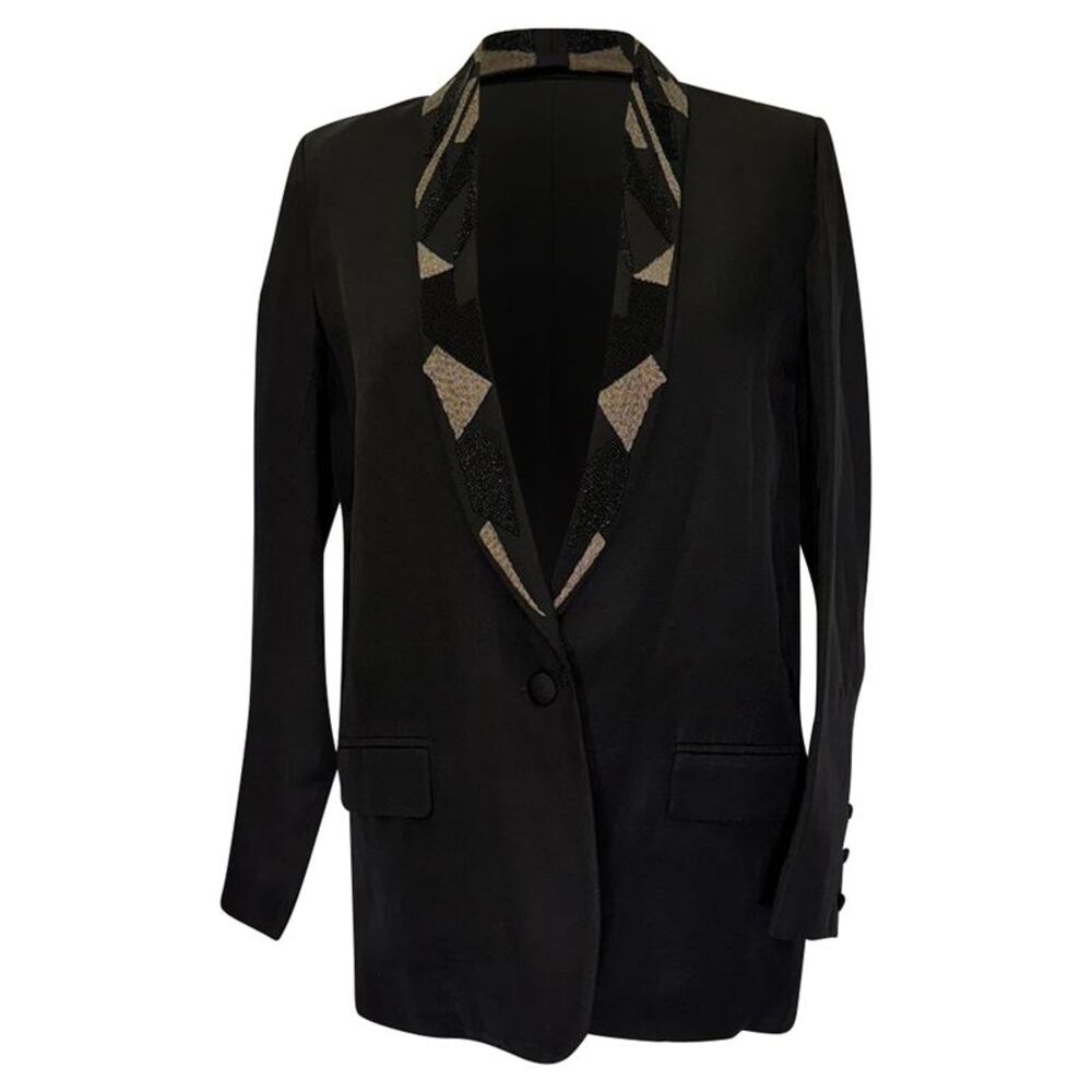 Iro  Anissa Embellished Blazer in Black Viscose